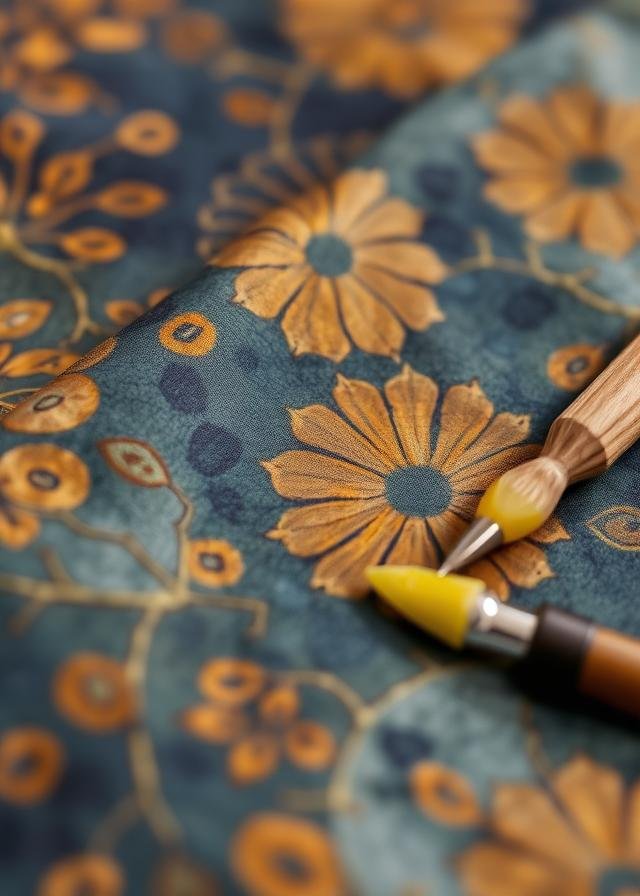 Batik wax-resist dyed cloth