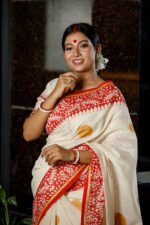 Block Print Pakhi Design Shari - Image 3