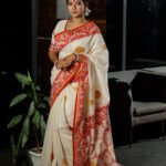 Block Print Pakhi Design Shari