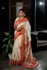 Block Print Pakhi Design Shari
