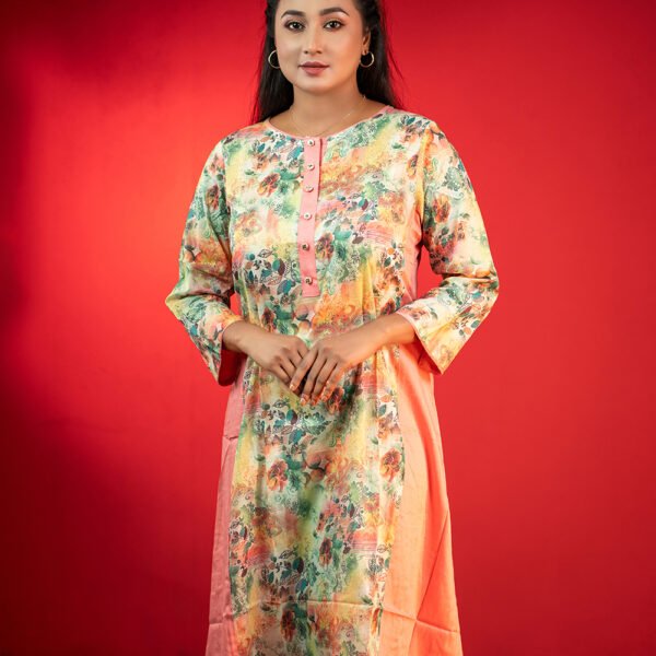 Muslin Cotton Floral Kamiz