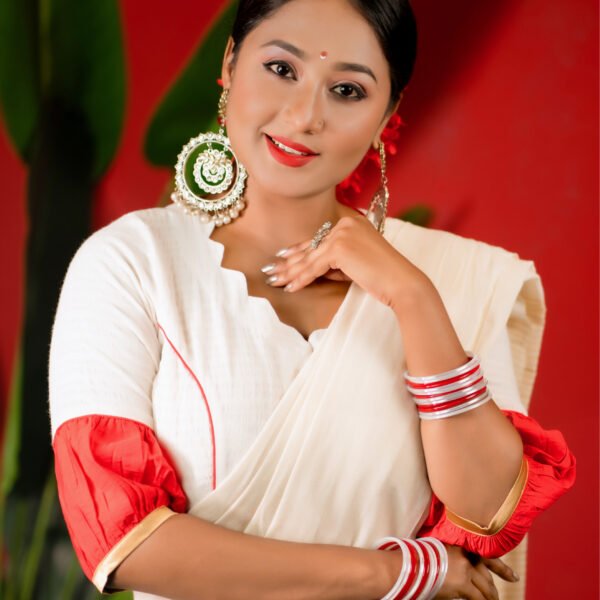 Red Kuchi Design Blouse